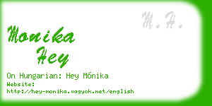monika hey business card