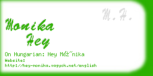 monika hey business card